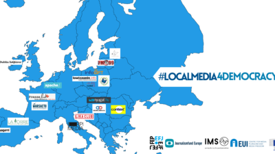 Local media for democracy map of grant awarded in European news deserts